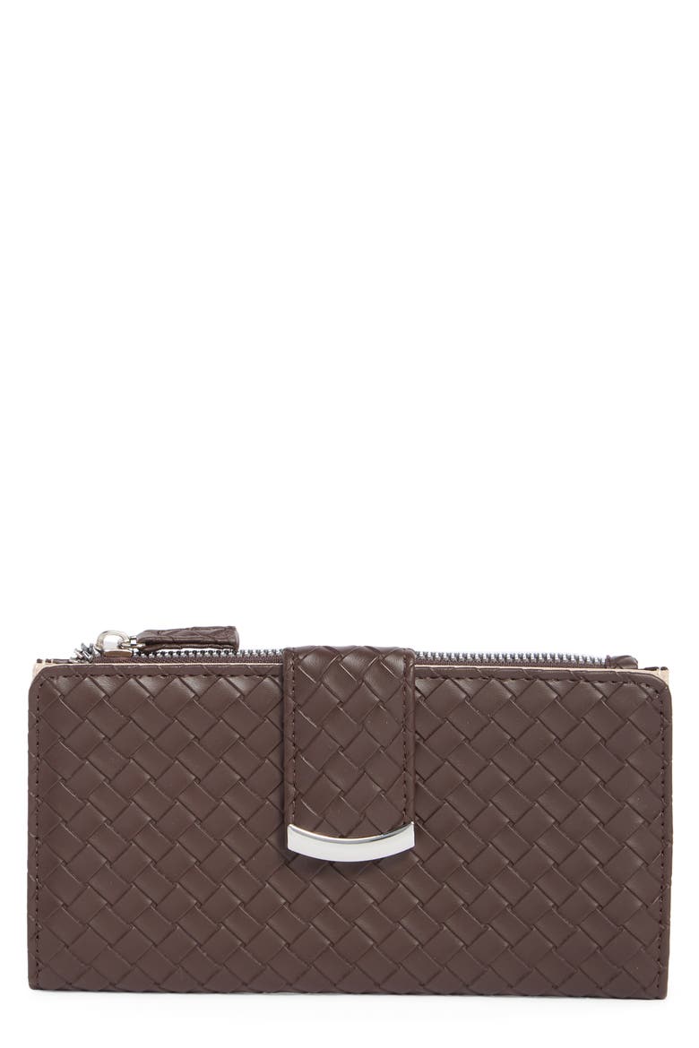 Lottie Wallet, Main, color, ESPRESSO WOVEN