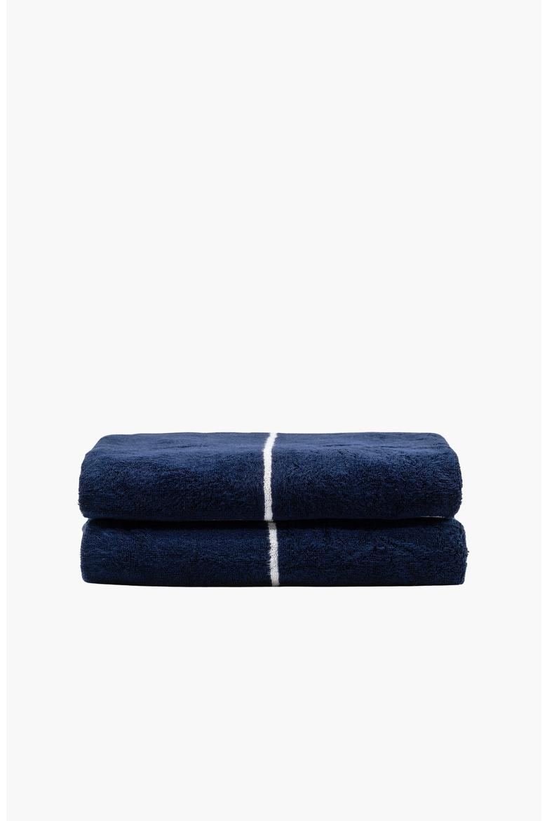 Miramar 2-Piece Bath Towel Set, Alternate, color, Navy / White