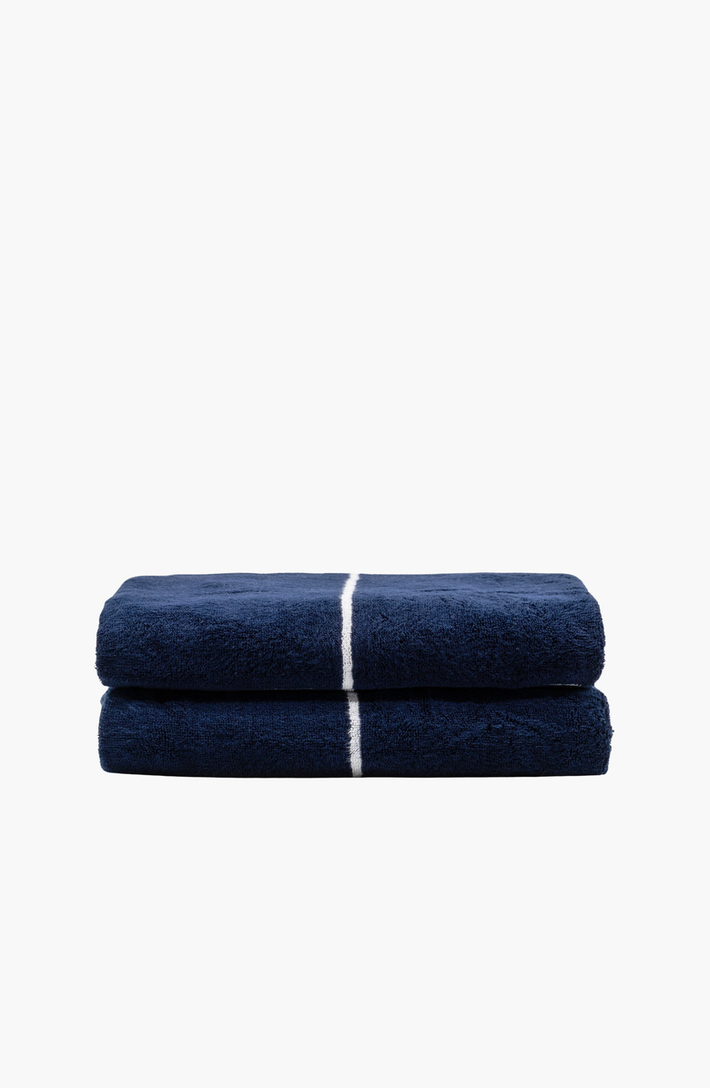 Italic Miramar Bath Towel Set, Main, color, Navy / White