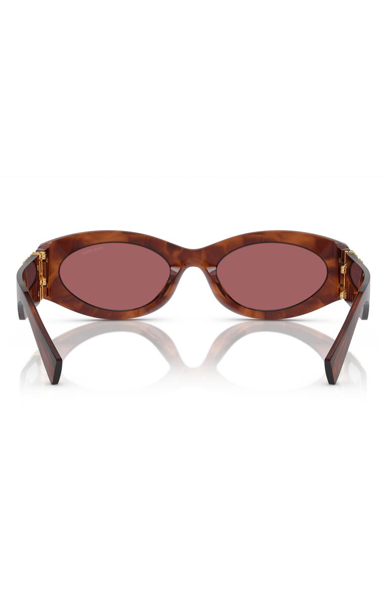 Miu Miu 54mm Rectangular Sunglasses, Alternate, color, Dark Violet