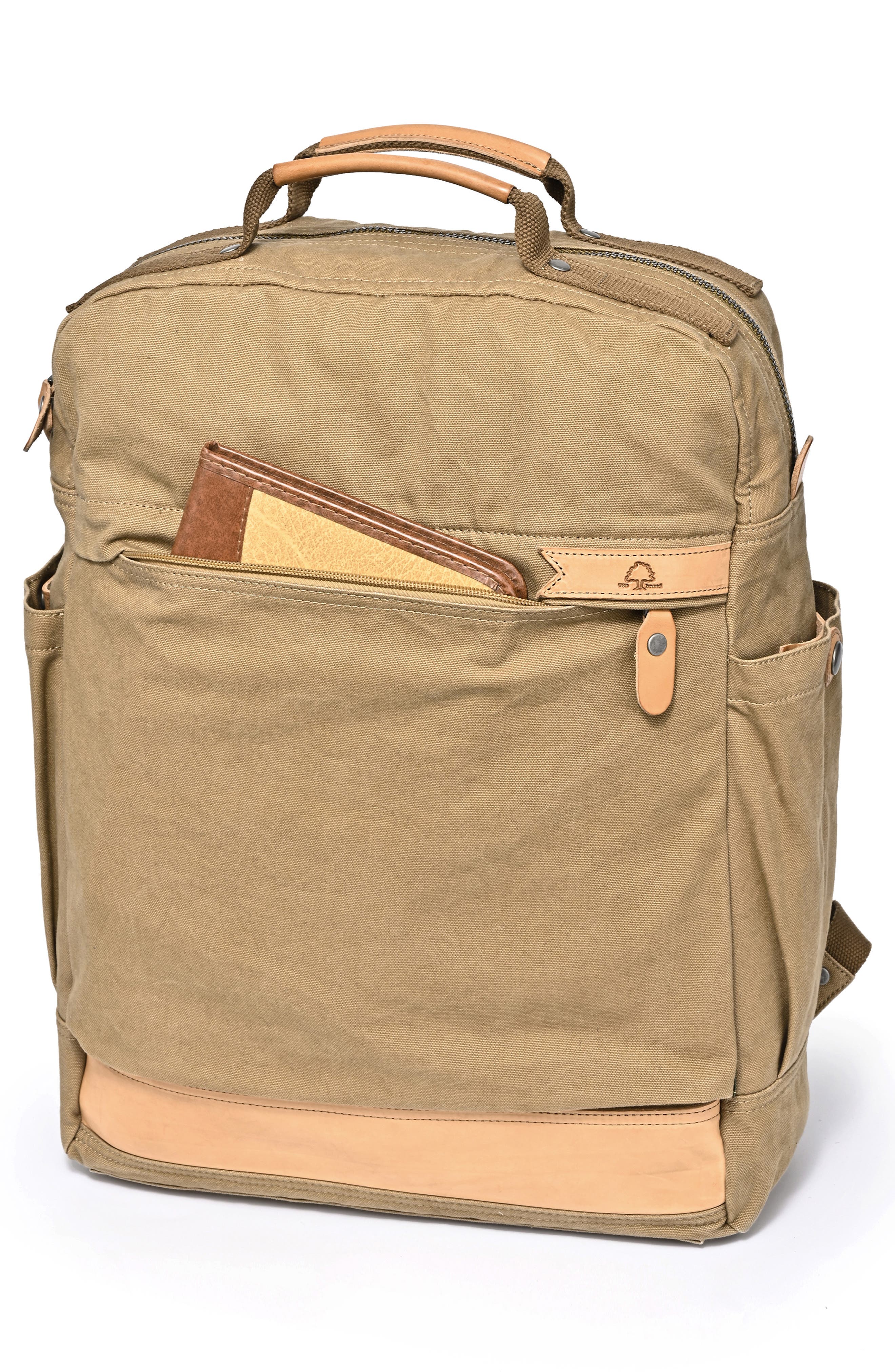Tila Canvas Backpack, Alternate, color, KHAKI