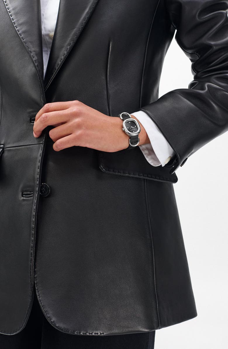 rag & bone Rory Leather Strap Watch, 25mm, Alternate, color,