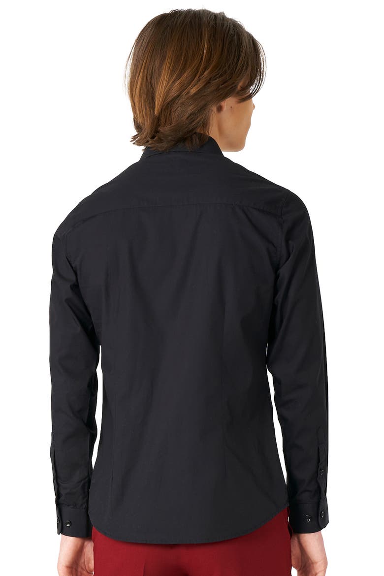 Kids' Black Knight Dress Shirt, Alternate, color, BLACK