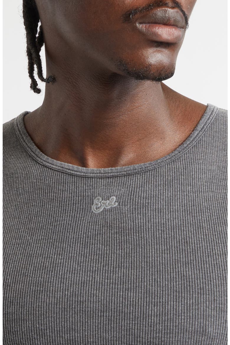 Faded Rib Tank, Alternate, color, FADED BLACK