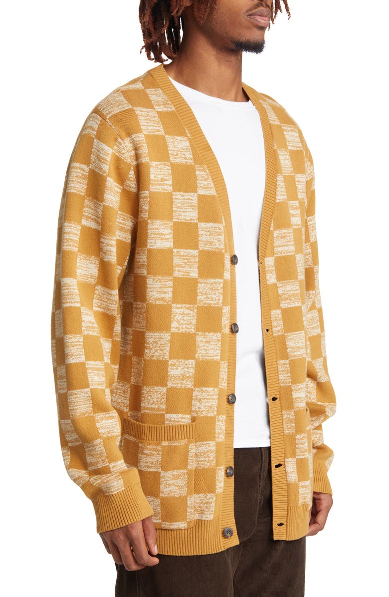 Vans Checkerboard Jacquard Cotton Cardigan, Alternate, color, 