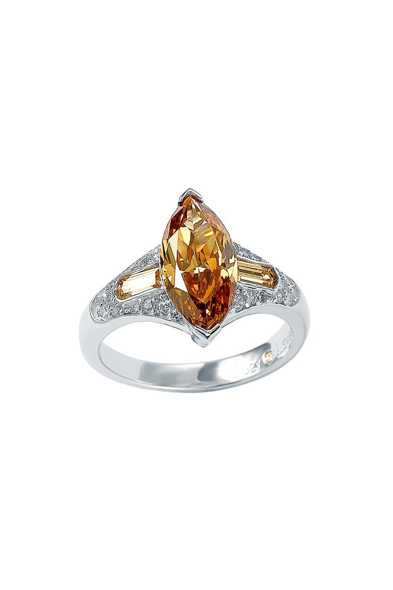 Sterling Silver Brown CZ Marquise Ring, Alternate, color, BROWN