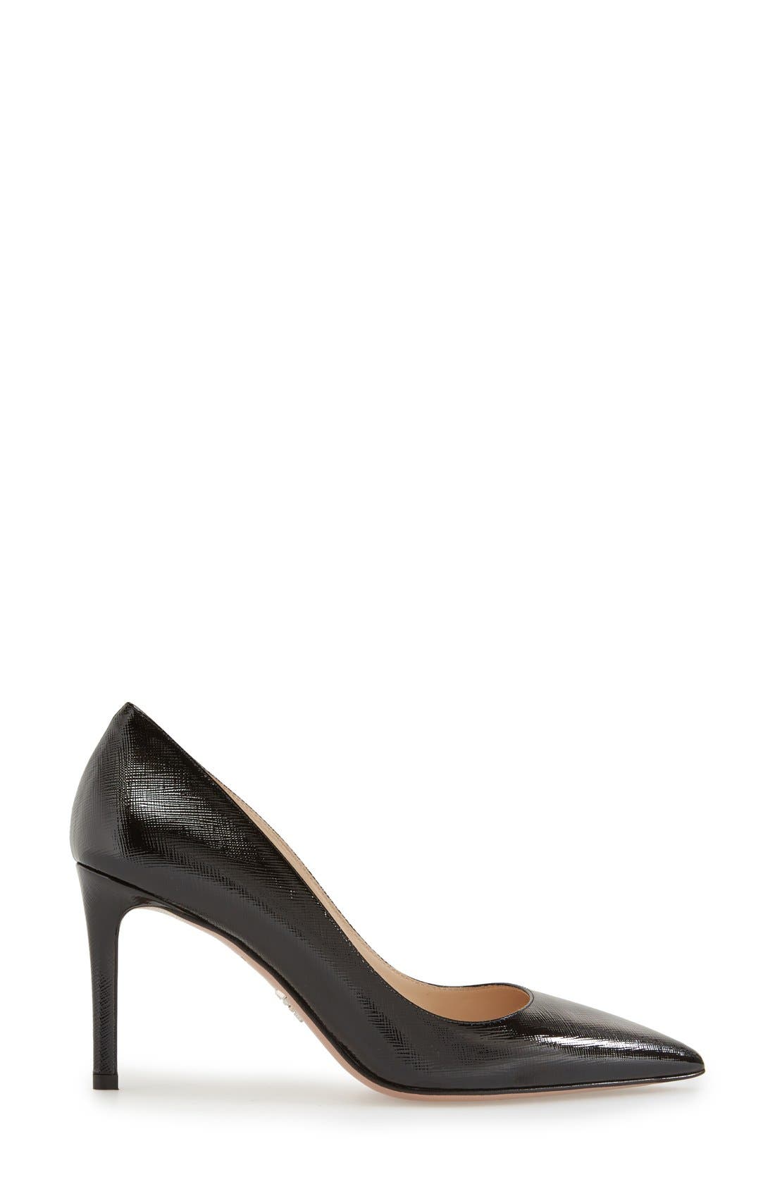 Pointed Toe Pump, Alternate, color, BLACK