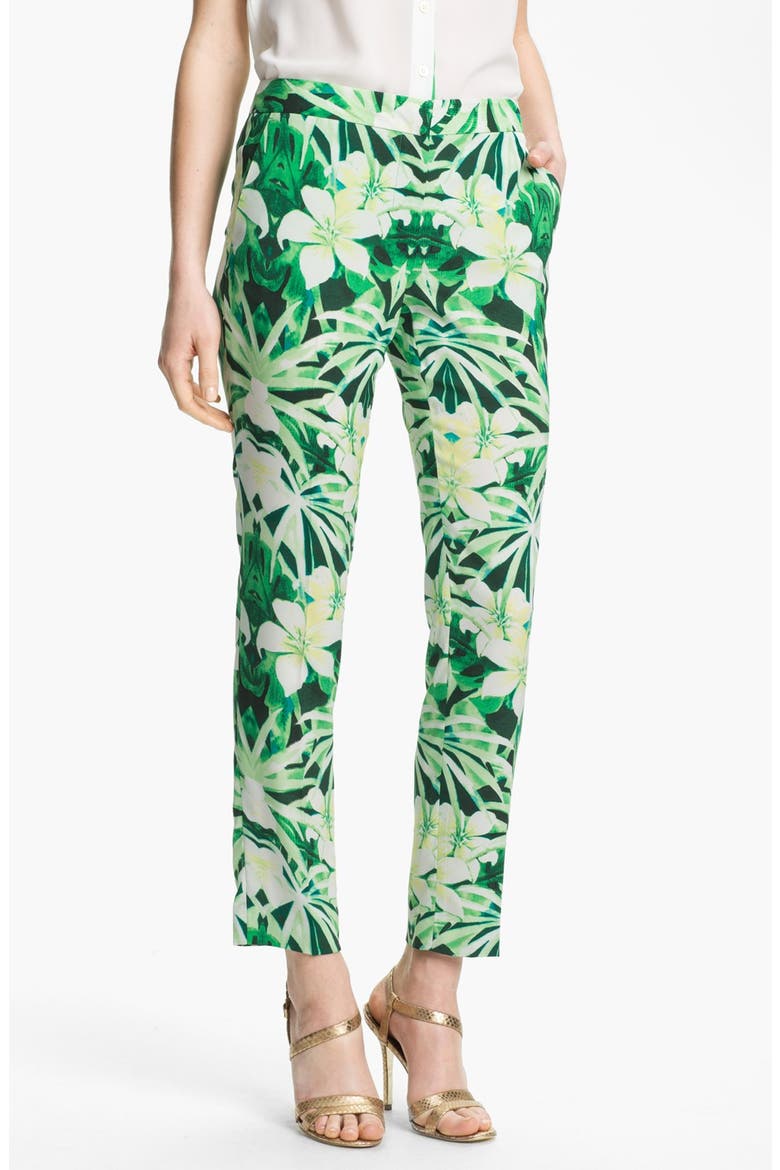 Print Skinny Pants, Alternate, color, GRASS GREEN