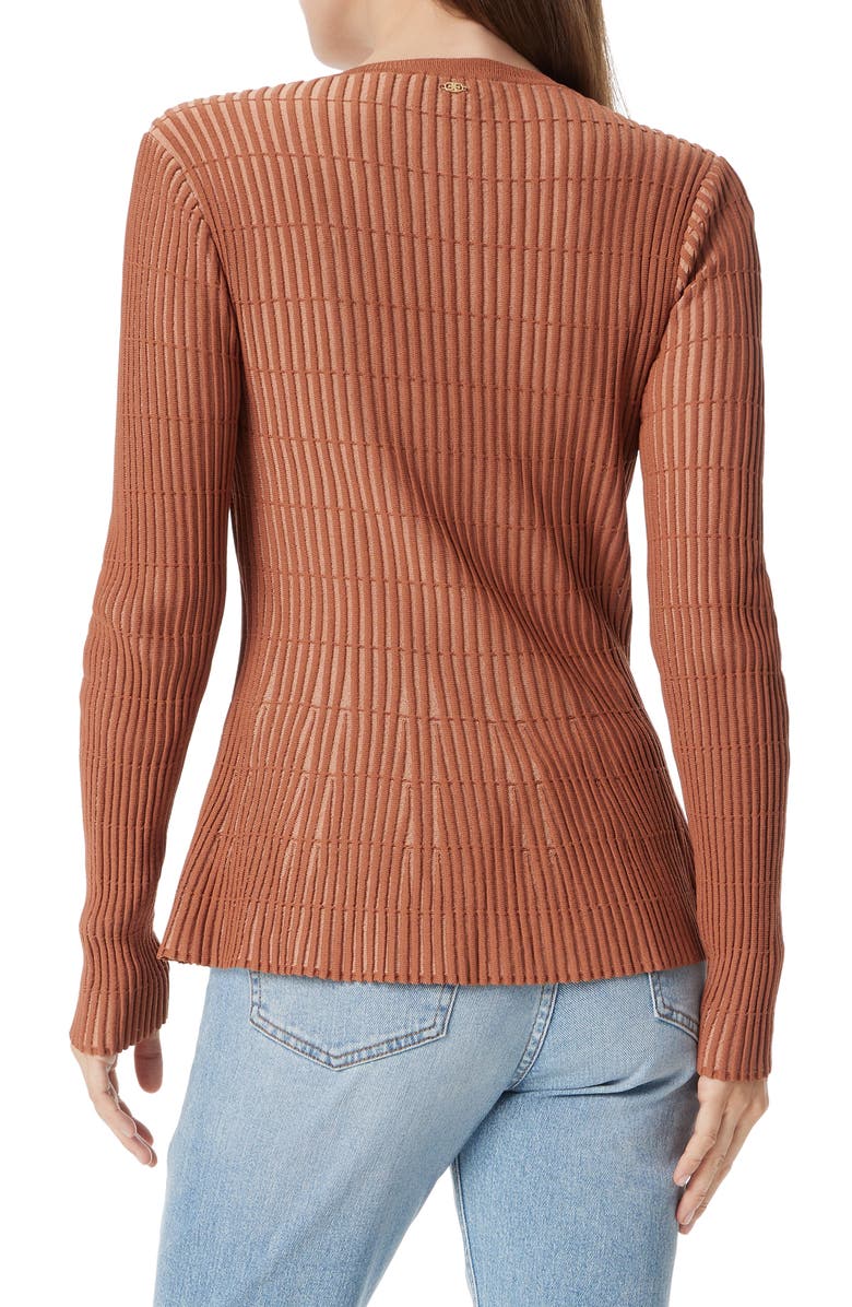Sam Edelman Gia Crewneck Peplum Knit Top, Alternate, color, Tawny Brown