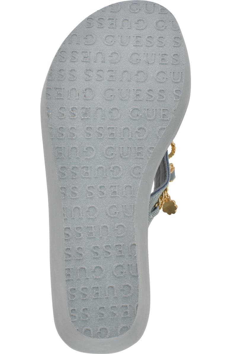 GUESS Sutton Platform Wedge Sandal, Alternate, color, Light Blue