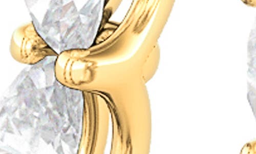 Hautecarat Oval Lab-created Diamond Inside Out 14k Gold Hoop Earrings In Gold