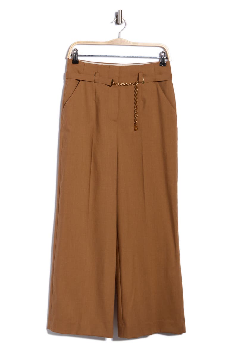 McGrath Wide Leg Pants with Belt, Alternate, color, DARK ACORN