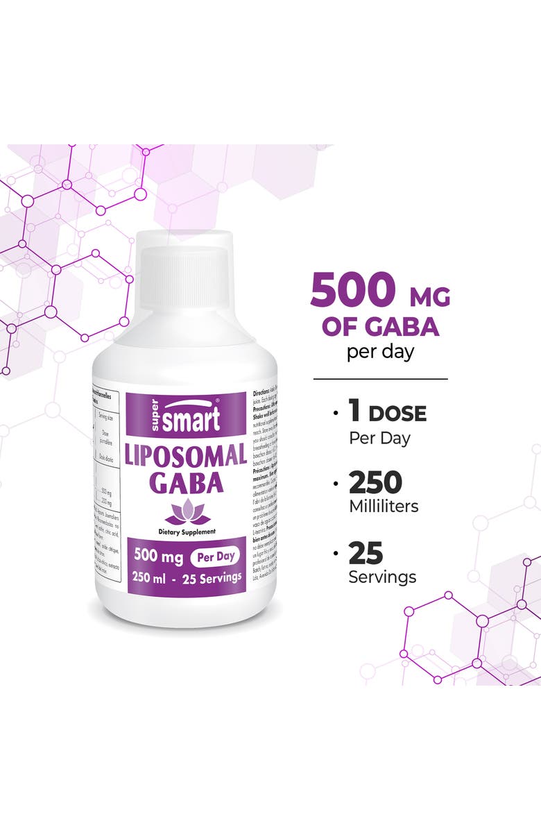 SuperSmart Liposomal GABA 500mg per Day, Alternate, color, NO COLOR