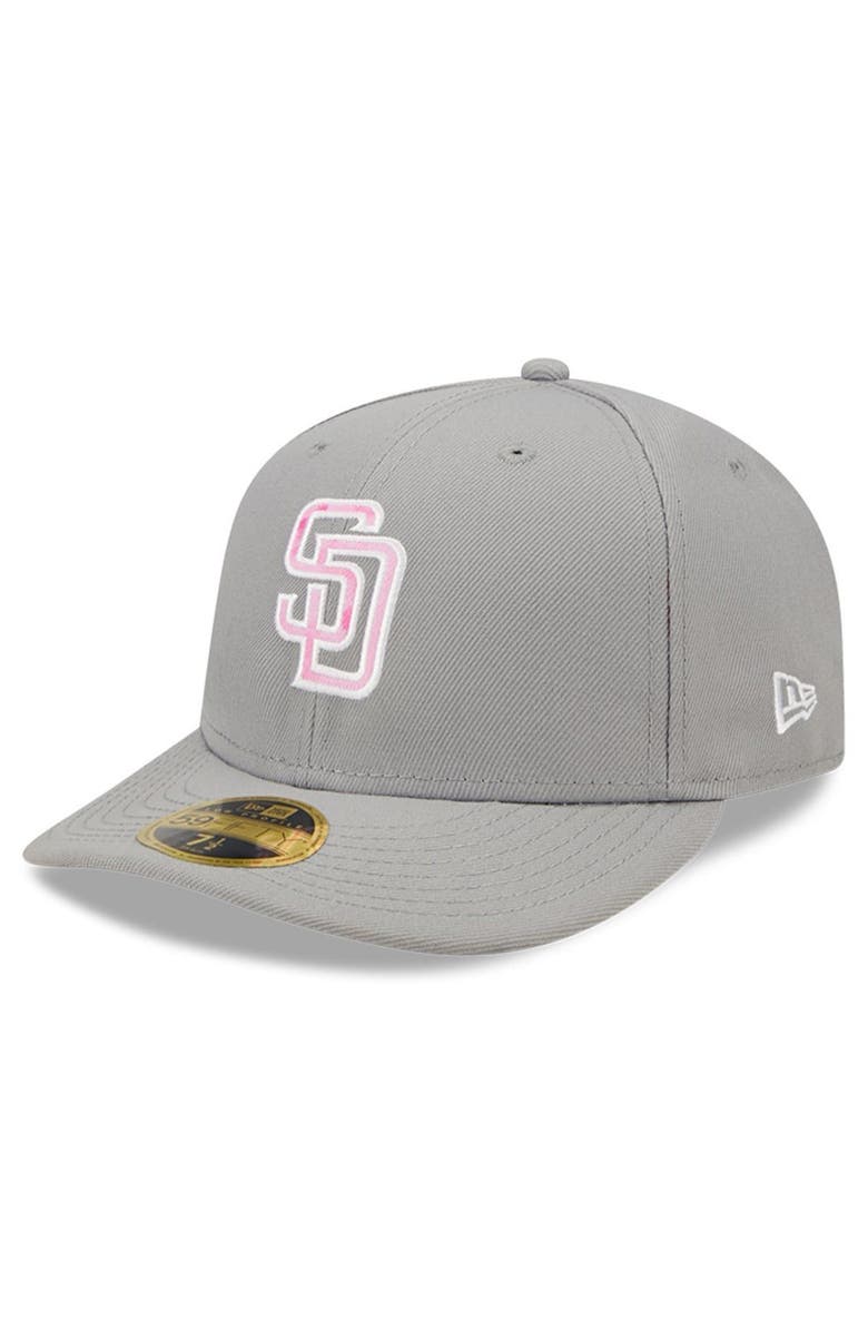 New Era Men's New Era Gray San Diego Padres 2022 Mother's Day On-Field Low Profile 59FIFTY Fitted Hat, Main, color, 