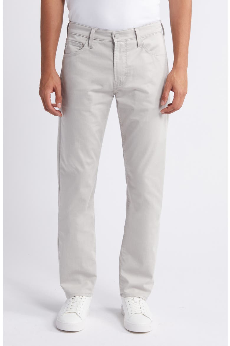 Everett Commuter Performance Slim Straight Pants, Main, color, FEATHER GREY