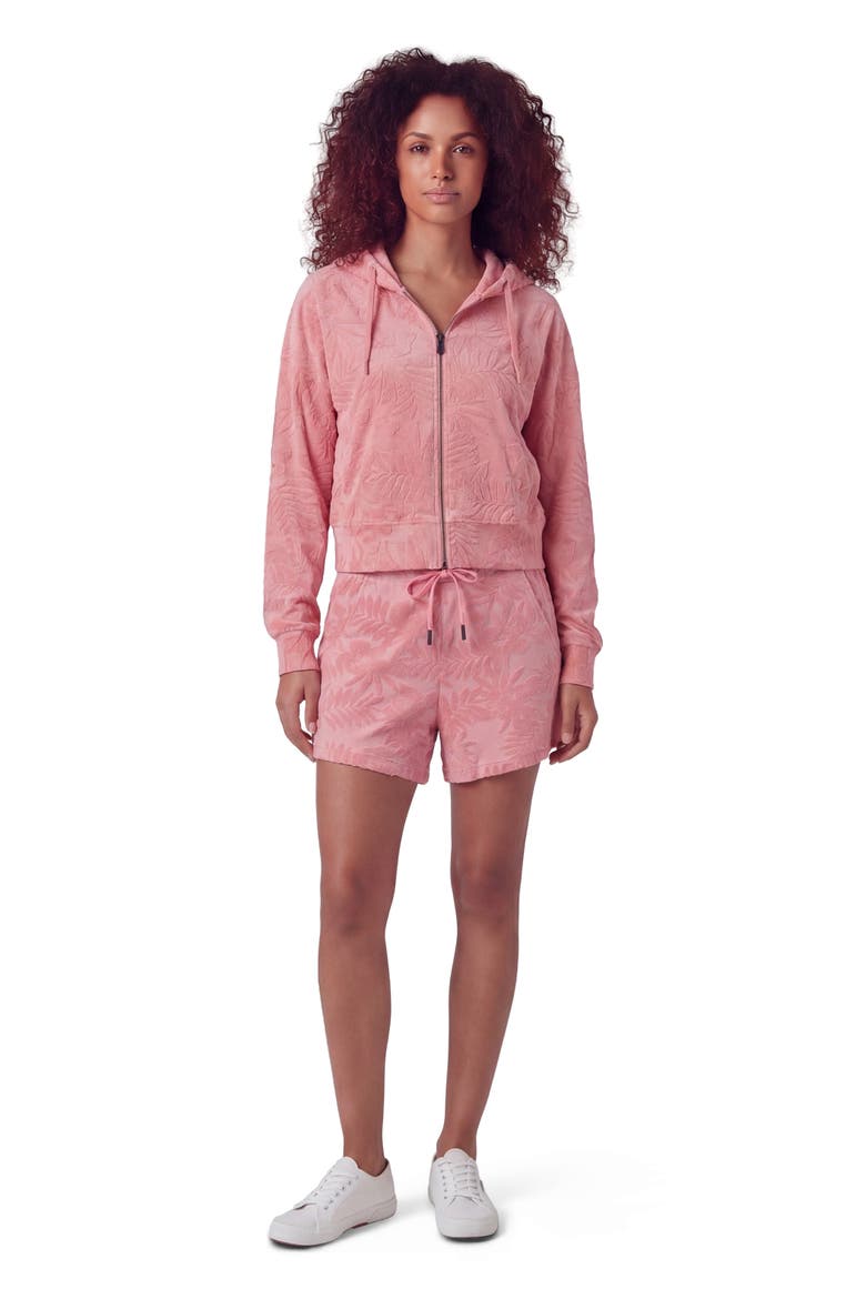Womens Drawstring Terry Toweling Short, Main, color, CORAL