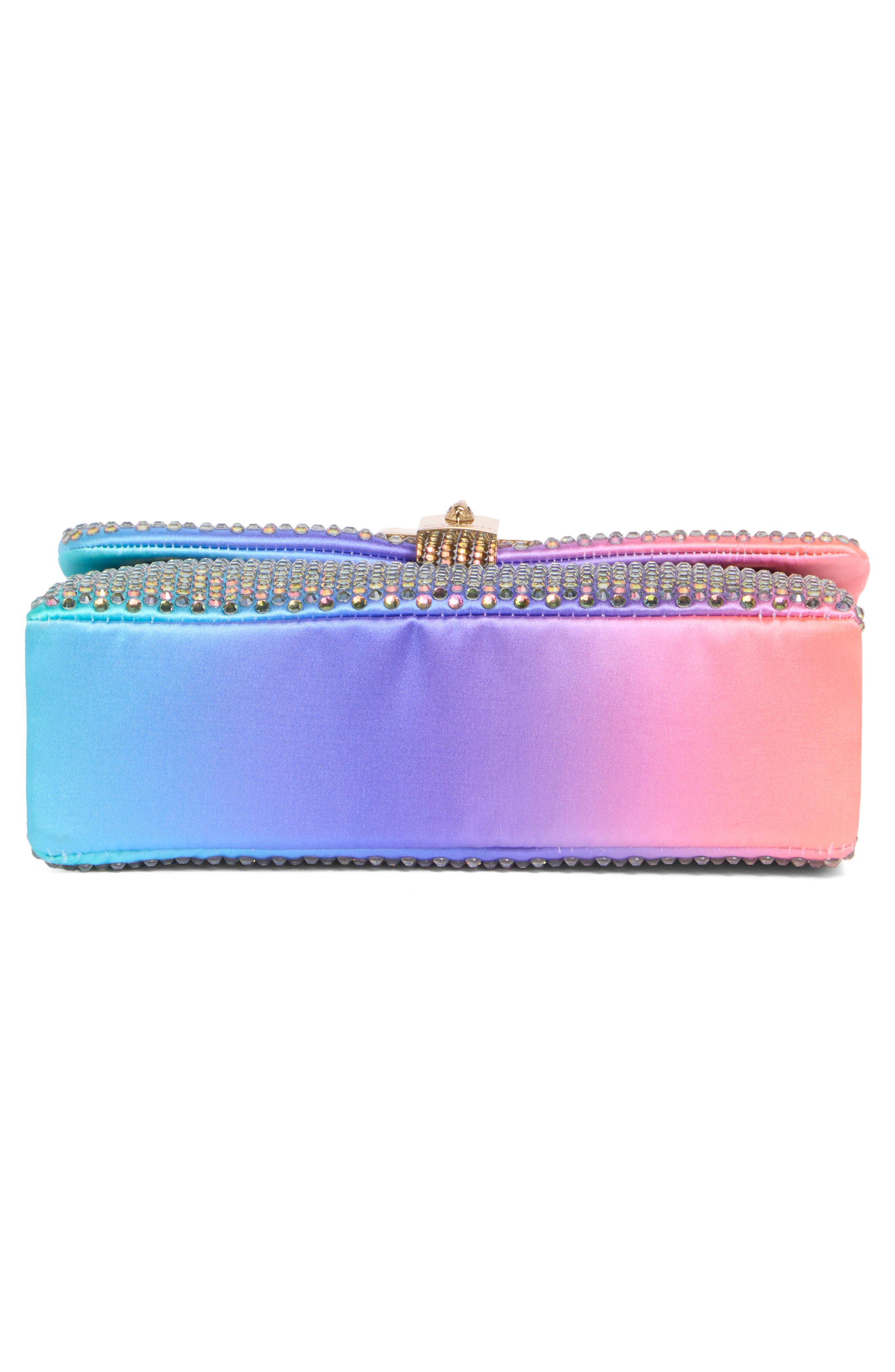 Kurt Geiger London Mini Brixton Fabric Crossbody Bag, Alternate, color, Purple Rainbow