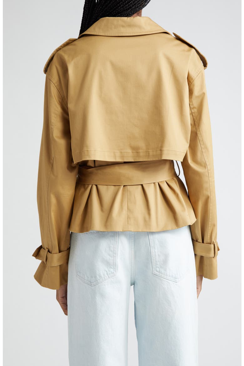 The Charles Crop Trench Coat, Alternate, color, SAND