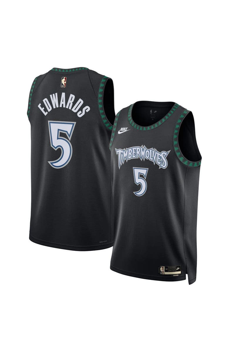 Nike Unisex Nike Anthony Edwards Black Minnesota Timberwolves Swingman Jersey - Classic Edition, Main, color, Black