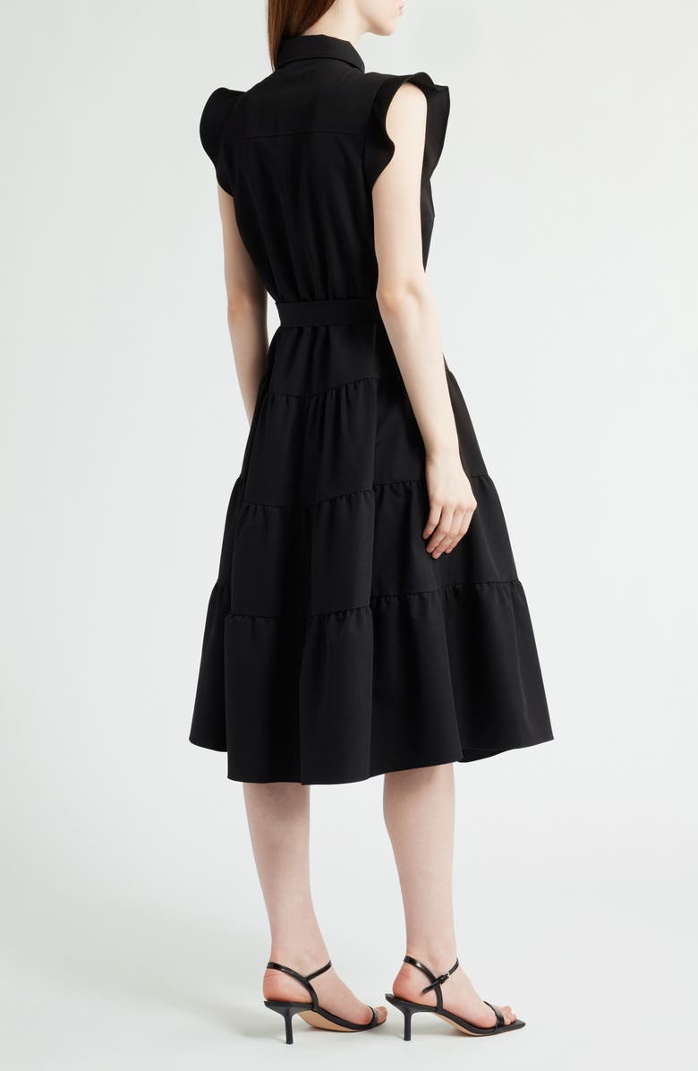 Tahari ASL Tiered Midi Dress, Alternate, color, 