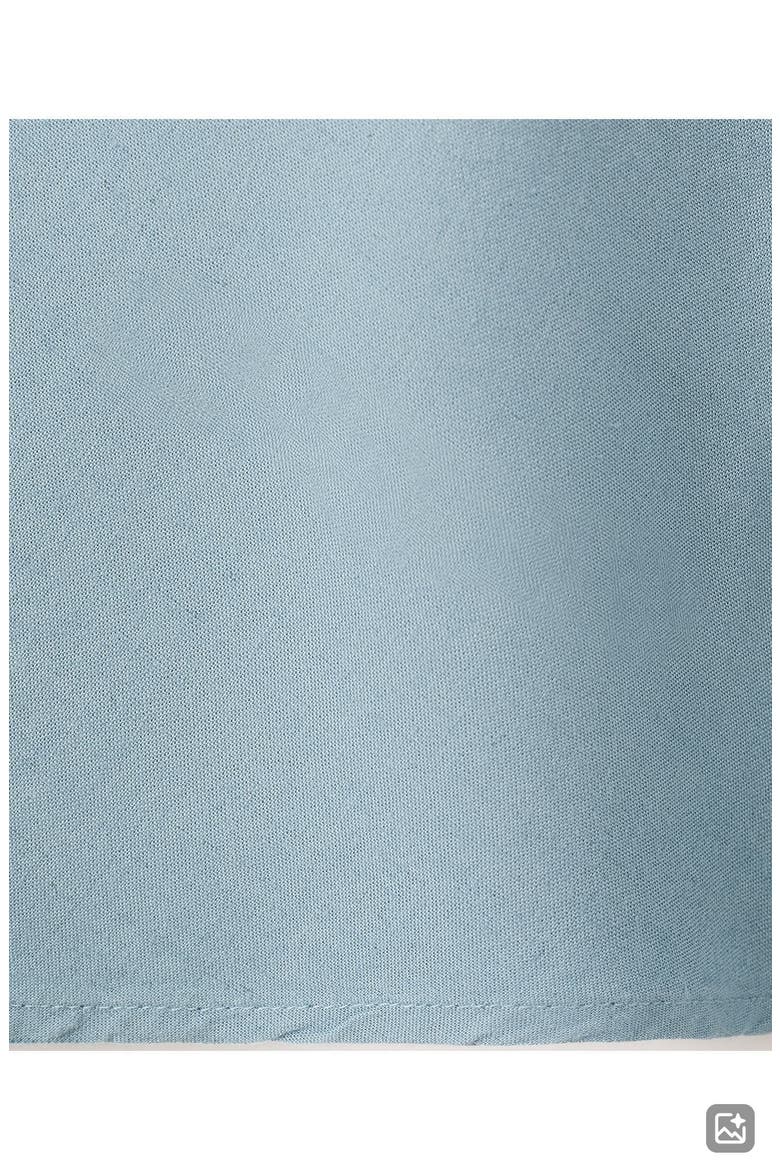 Linen Blend Straight Skirt, Alternate, color, SKY BLUE