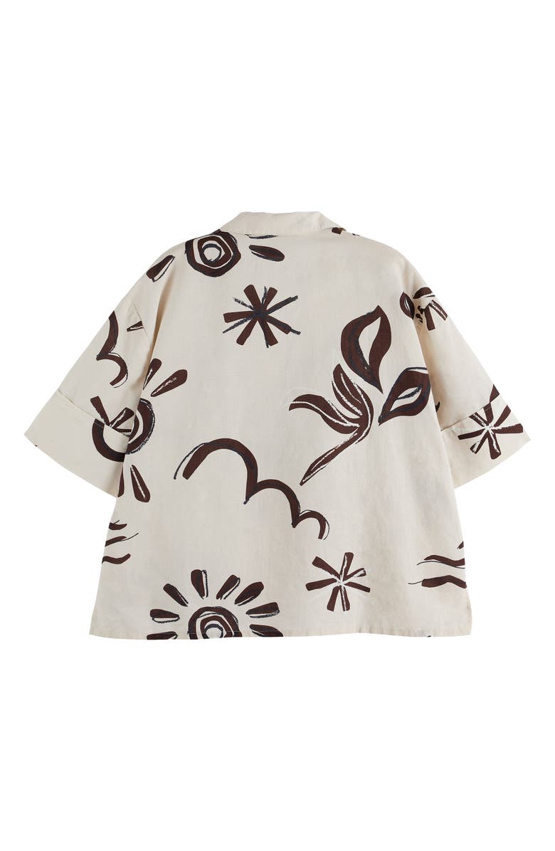 Scotch & Soda Cotton & Linen Shirt, Alternate, color, Inky Sun Linen