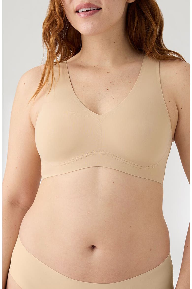 Body Lift V-Neck Bralette, Main, color, DESERT