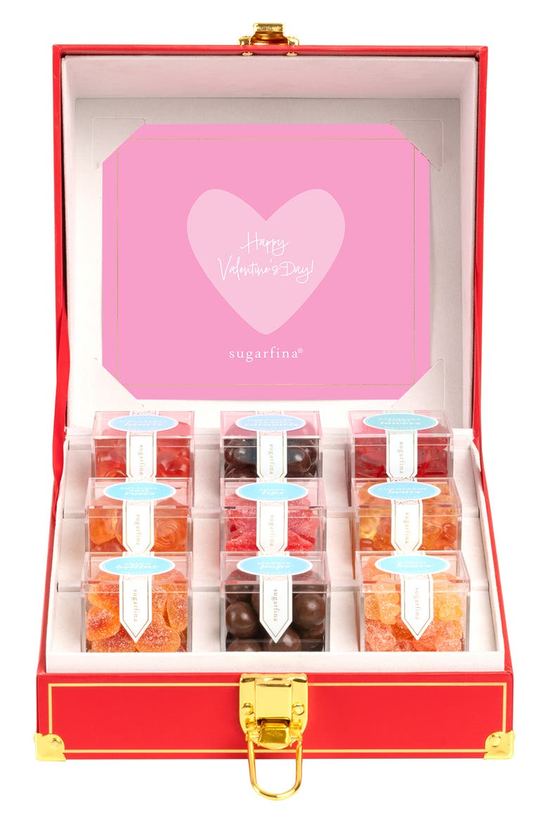 Happy Valentine's Day 9-Piece Mini Trunk, Main, color, RED