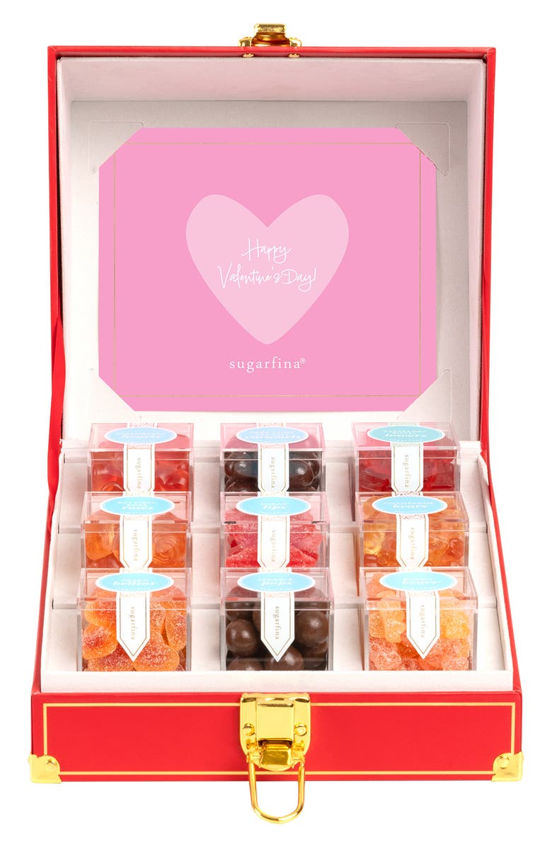 sugarfina Happy Valentine's Day 9-Piece Mini Trunk, Main, color, 