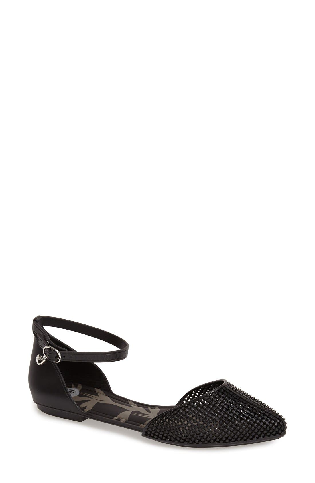 Mel by Melissa 'Pitanga' Ankle Strap Flat, Main, color, 