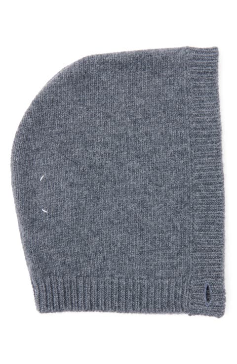 Button Virgin Wool Knit Hood