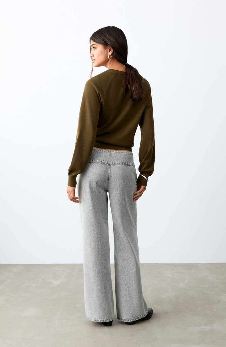 MANGO TEEN Low Rise Wide Leg Jeans, Alternate, color, 