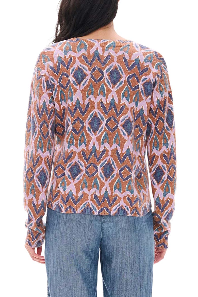 Noa Textured Ikat Sweater, Alternate, color, BRAN