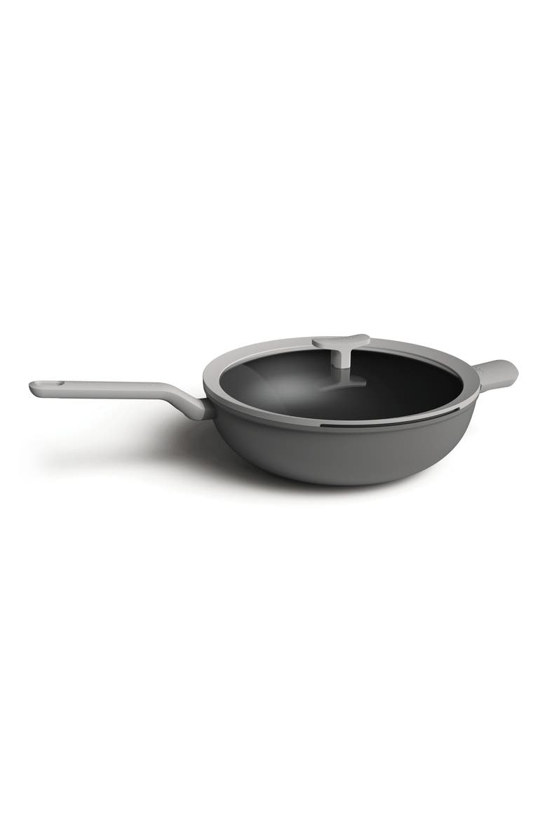 Grey Leo 12.5" Covered Wok, Main, color, GREY