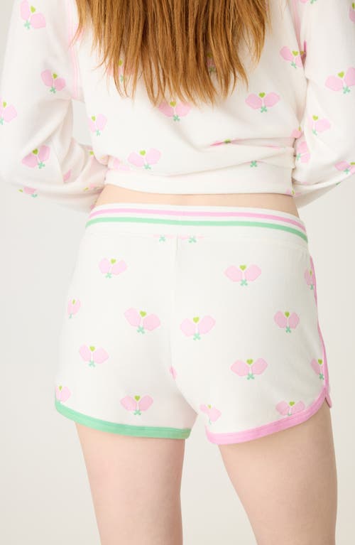 Pj Salvage Peach Party Patterned Pajama Shorts In Ivory