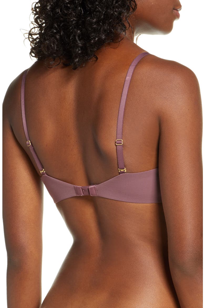 Shea Mesh Trimmed T-Shirt Bra, Alternate, color, MANOR PURPLE