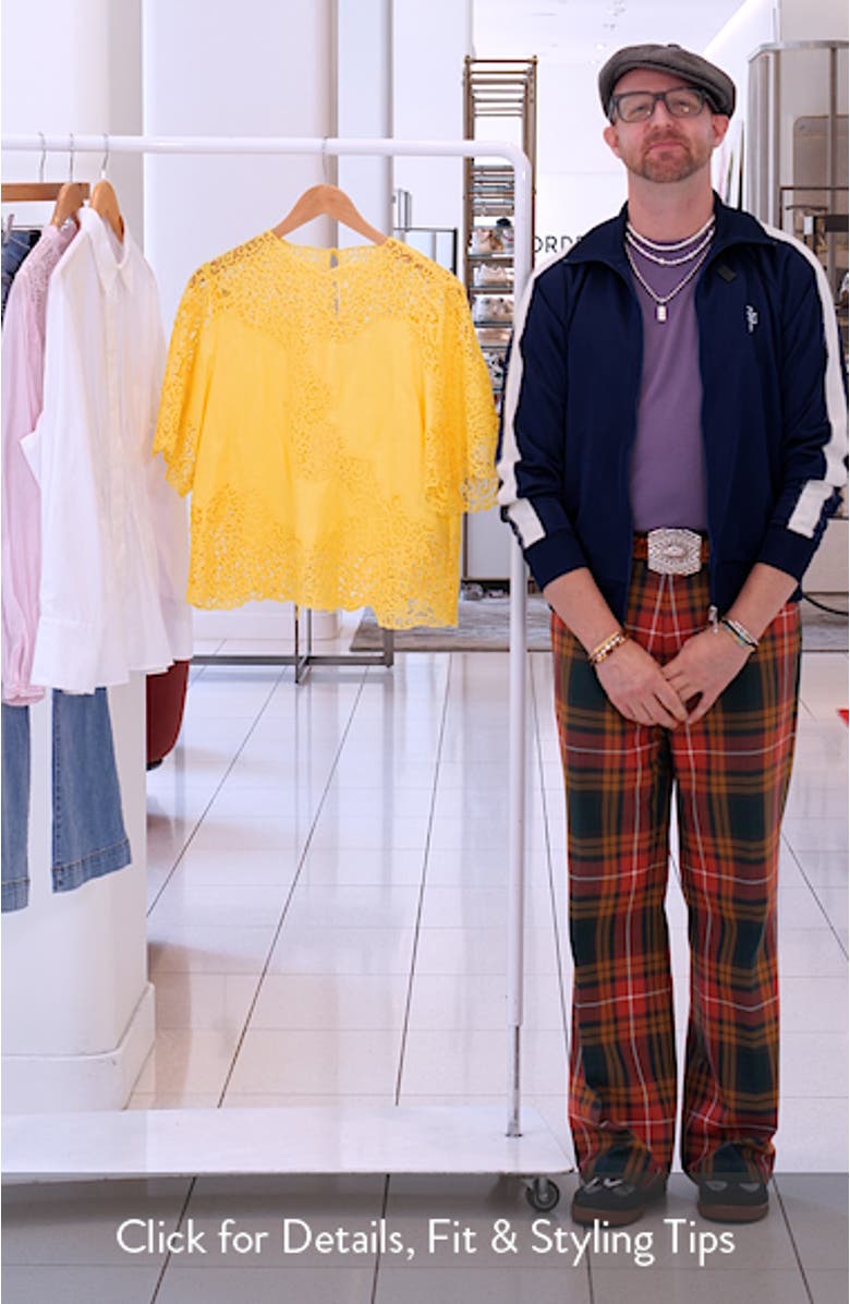 Kadene Lace Linen Top, sales video thumbnail