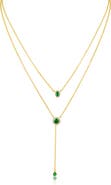 CZ by Kenneth Jay Lane Cubic Zirconia Layered Y-Necklace