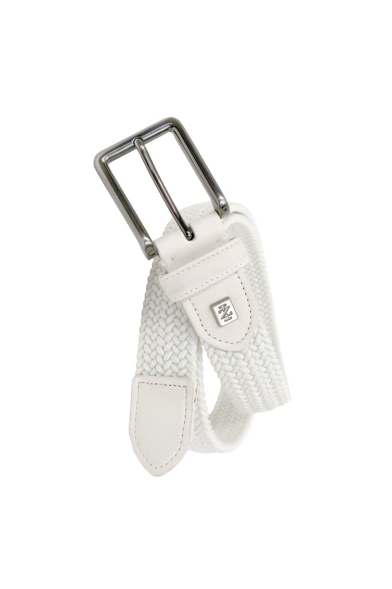 Golf Woven Stretch Belt, Main, color, White