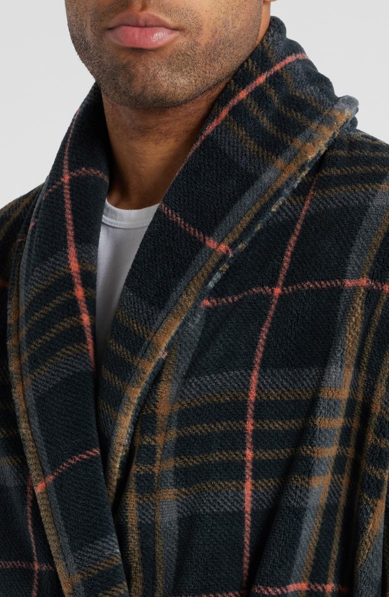 Majestic International Nor'easter Plaid Fleece Robe, Alternate, color,