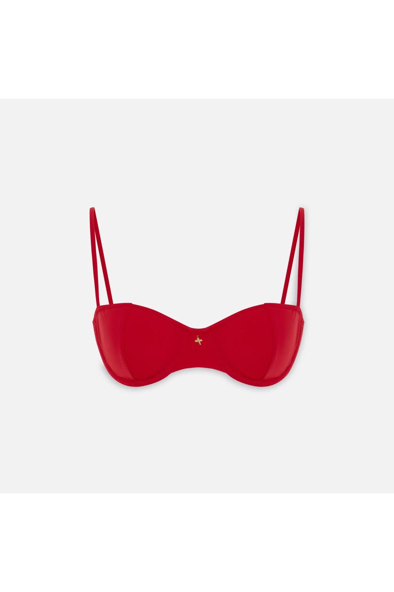 The Solar Reflections Balconette Bikini Top, Main, color, Red