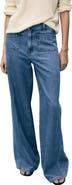 MANGO Patch Pocket High Waist Wide Leg Jeans