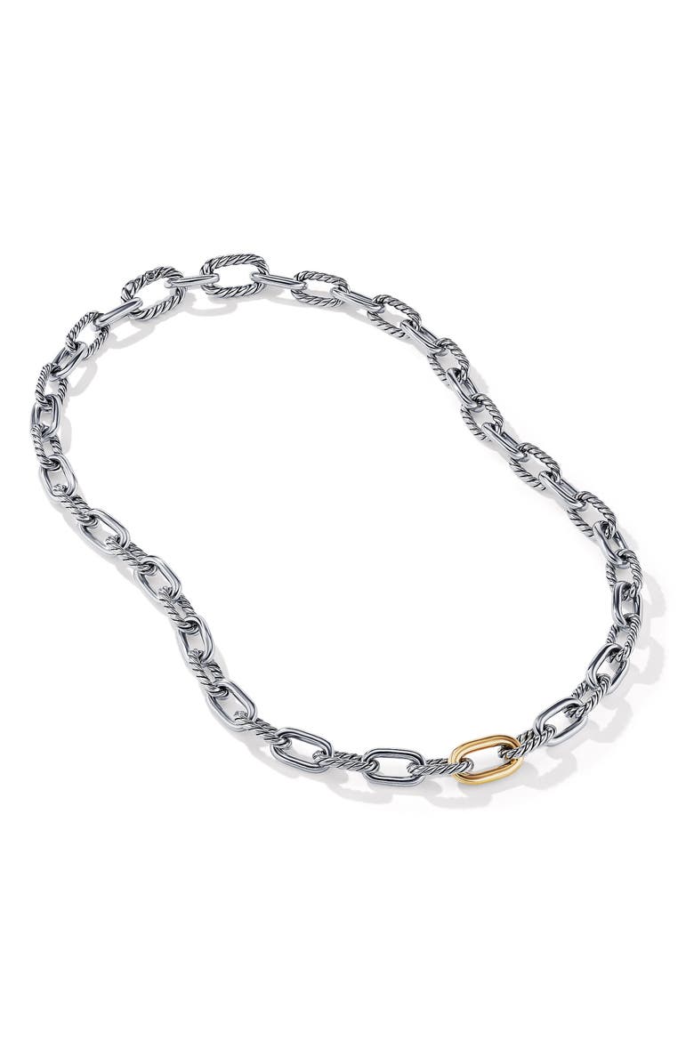 David Yurman DY Madison<sup>®</sup> Chain Necklace in Sterling Silver with 18K Gold, 8.5mm, Alternate, color,