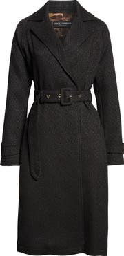 Dolce&Gabbana Belted Tweed Trench Coat