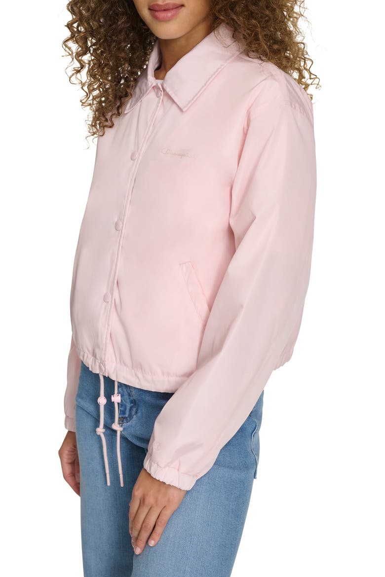 Cropped Coach's Jacket, Alternate, color, LIGHT PINK