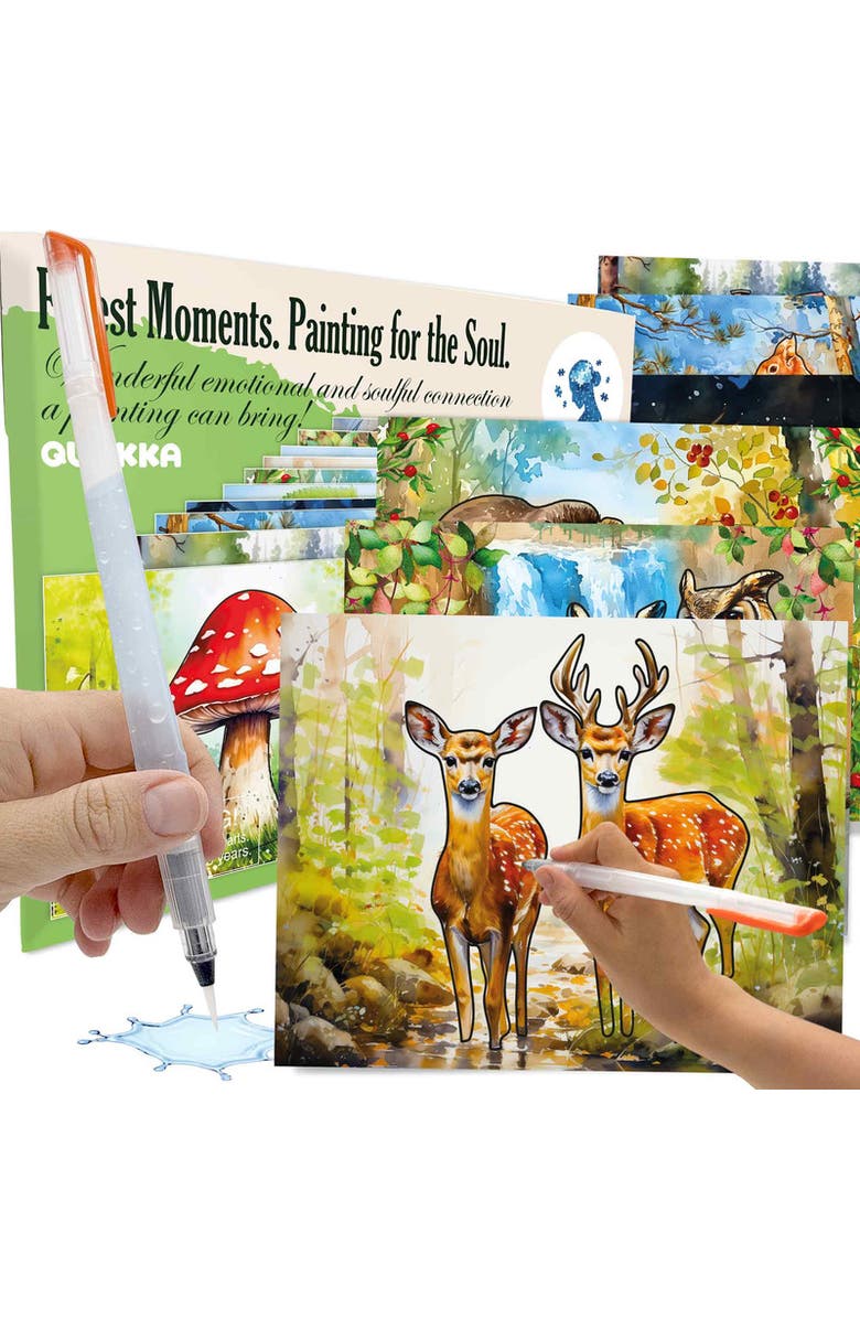 Quokka Reusable Water Painting Activity Set for Seniors - Dementia-Friendly, Main, color, Forest