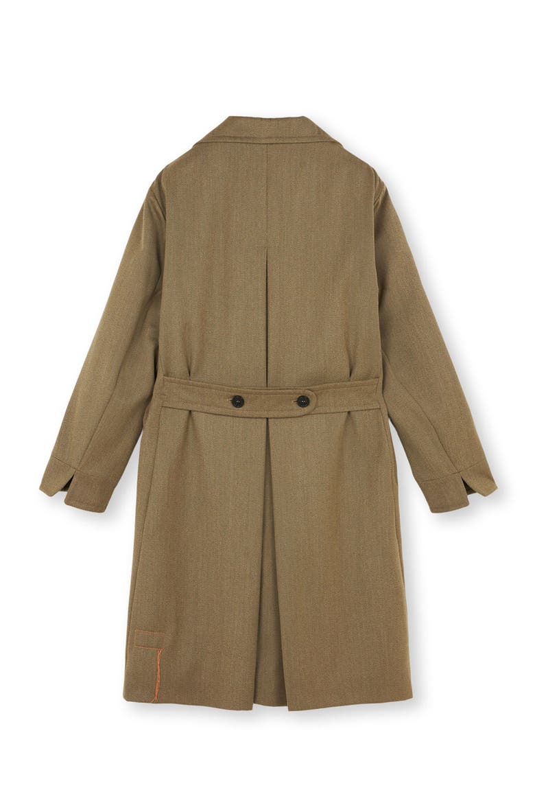 Serwilliam Wool Double-Breasted Coat, Alternate, color, GREEN