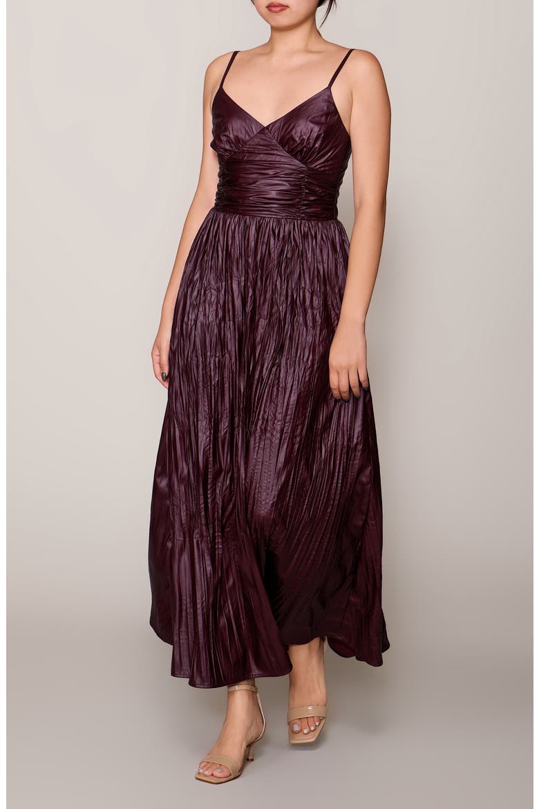 Faux Leather Dress, Alternate, color, BURGUNDY