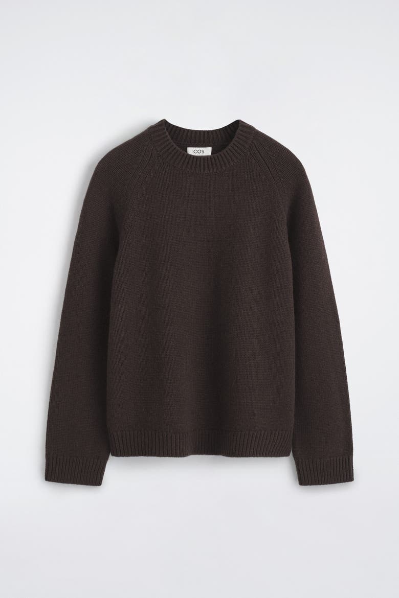 Chunky Cashmere Sweater, Alternate, color, CHOCOLATE