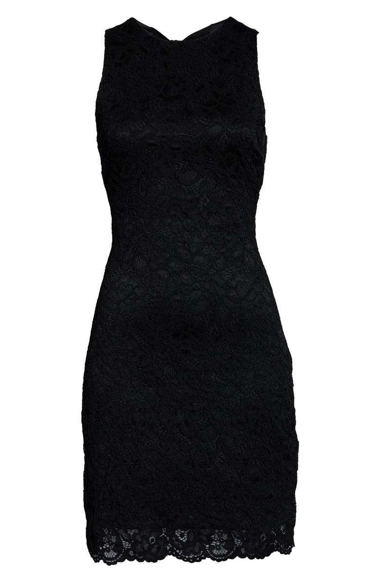 Sam Edelman Bow Back Lace Sheath Dress, Alternate, color, 